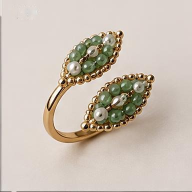 Jade Leaf Ring
